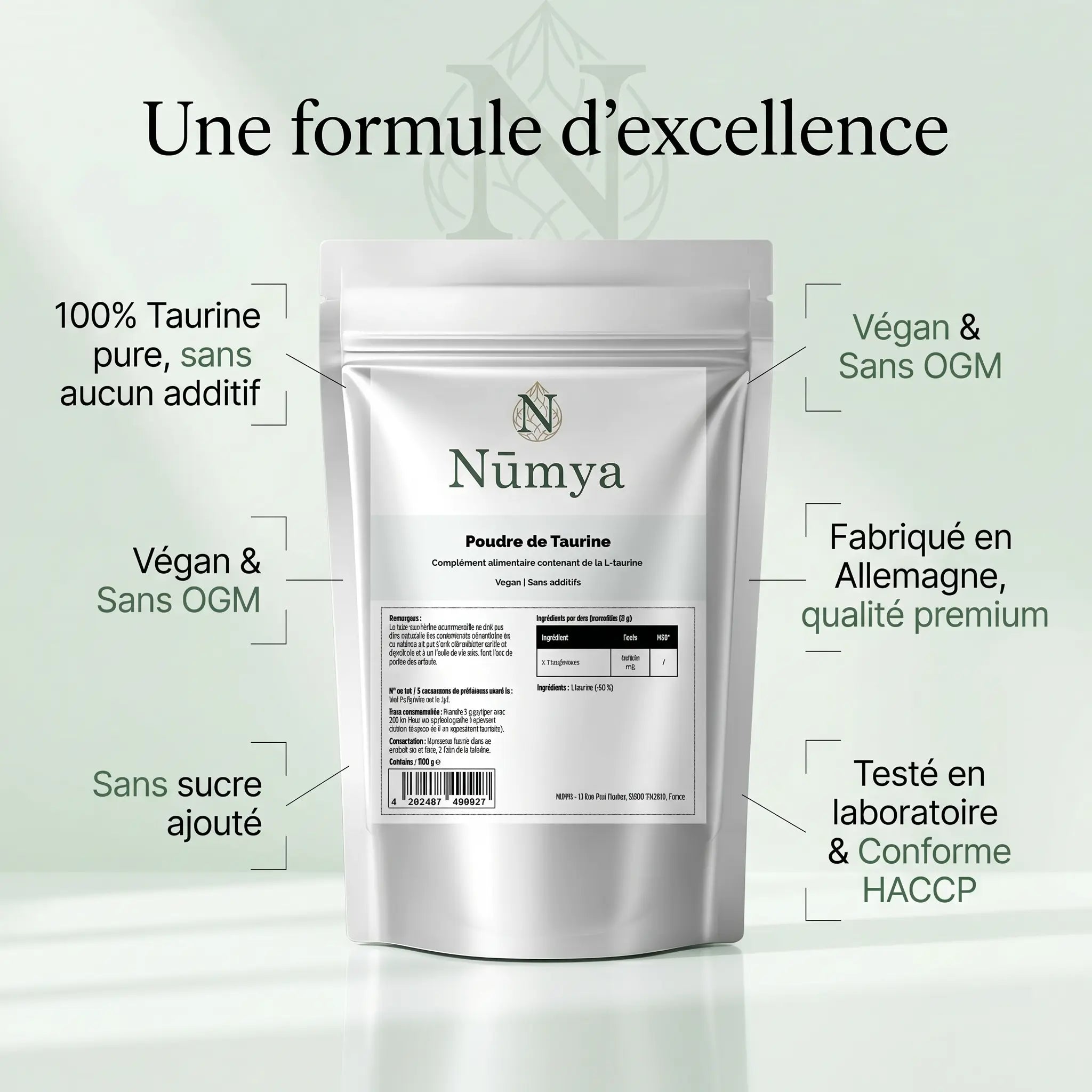 Poudre de Taurine - 500 g Doypack ChanceToBrand