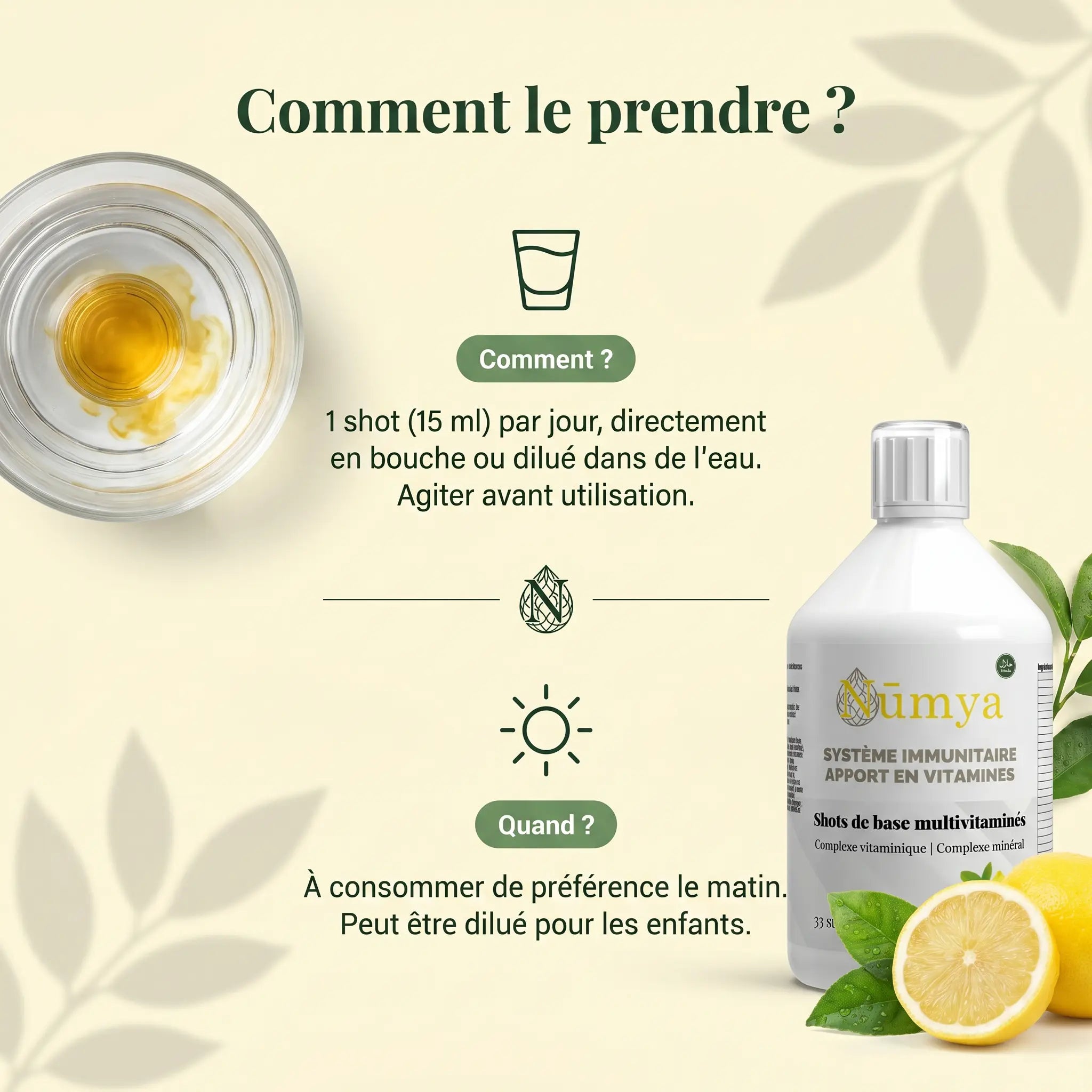 Multivitamines Basic Shots Plus+ - 500 ml - Certifié halal ChanceToBrand