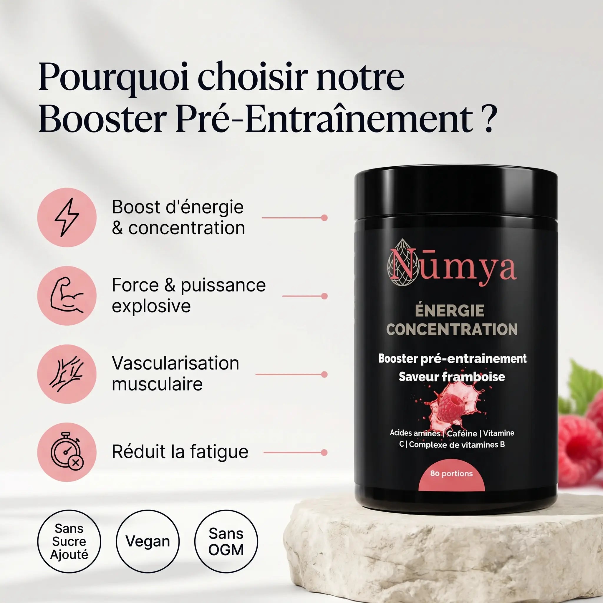Booster Pré-Entraînement Framboise - 520 g ChanceToBrand